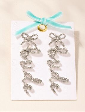 Francesca's Bride Pavé Chandelier Earrings NWT